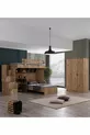 Lits superposés, Viva Ranza Lit Cadre Table Armoire 3 Portes 2 Matelas Confort