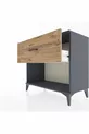 Commode Hyperion à un tiroir Anthracite-Pin