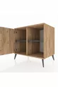 Commode Kronos à 2 étagères avec une porte, pin-pin/anthracite