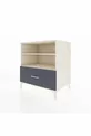 Commode Kronos avec 2 étagères et 1 tiroir Mésolithique-Anthracite