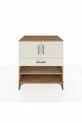 Commode Kronos 3 étagères 1 tiroir 2 portes Pin-Gris