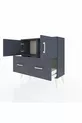 Arges Kast 2 Planken 2 Lade 2 Deuren Antraciet-Antraciet