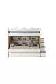 Cloud Loft Bed / Pine-White / 3 Bed Sections and Ladder with Wardrobe / 100% MDF