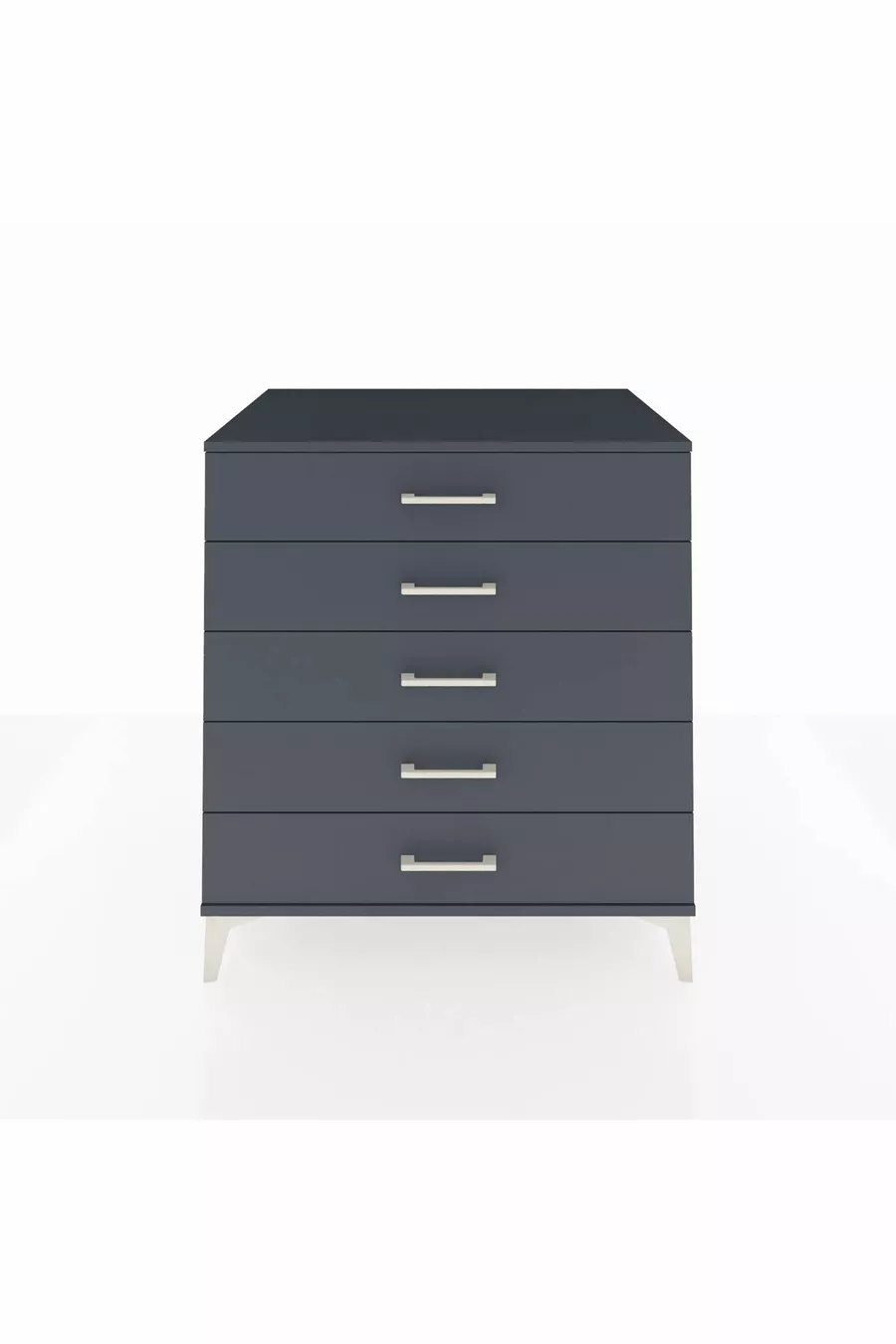Commode Kronos 5 tiroirs Anthracite-Anthracite