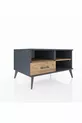 Commode Kronos avec 2 étagères et 1 tiroir Anthracite-Pin