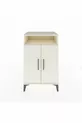 Hyperion Nightstand 3 Shelves 2 Doors Moonstone-Moonstone
