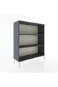 Commode Arges 2 étagères Anthracite-Anthracite