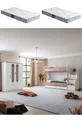 Lits superposés Ranza, Vita Bohem avec tiroirs en noyer et armoire à 4 portes, 2 matelas Comfort
