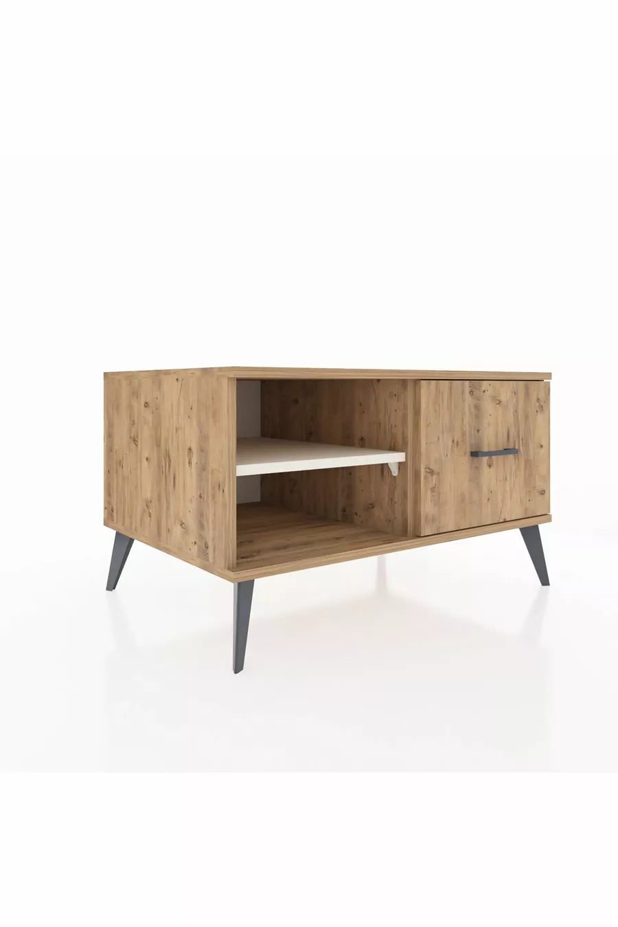 Commode Kronos à une étagère et un tiroir Pin-Dragon / Pin