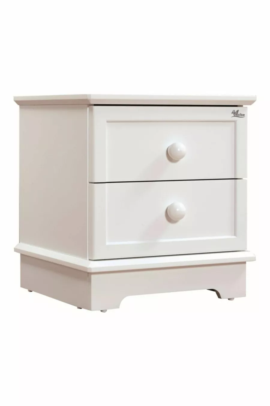 Table de chevet Classy Blanc pour chambre d'adolescent