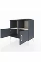 Hyperion Dresser 2-Shelf 2-Door Anthracite-Anthracite/Marble