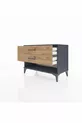 Commode Hyperion 2 tiroirs Anthracite-Sapin