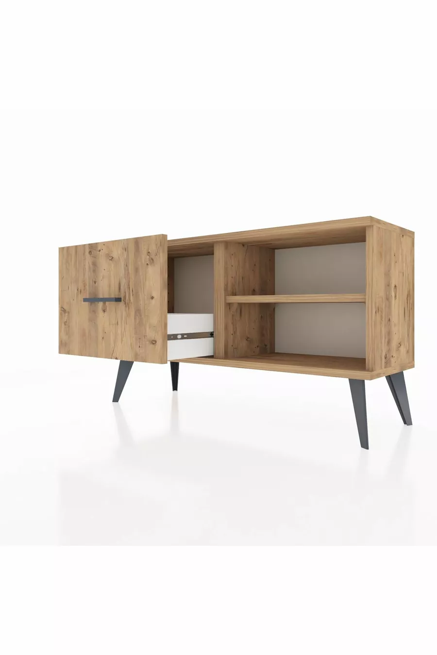 Commode Arges à une étagère et un tiroir, pin-pin