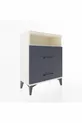 Comodino Arges con 1 ripiano e 2 cassetti Atesino-Antracite
