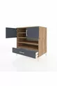 Kronos Dresser with 4 Shelves, 1 Drawer, 2 Doors, Pine-Anthracite