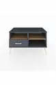 Commode Hyperion 2 étagères 1 tiroir Anthracite-Cèdre/Anthracite