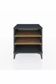 Hyperion Bedside Table 2-Shelf Anthracite-Pine