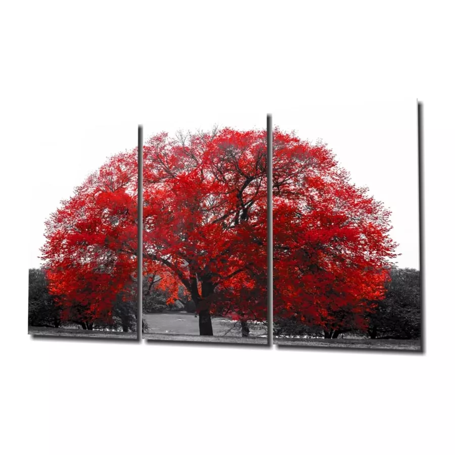 Peinture sur Verre Méga Arbre Rouge