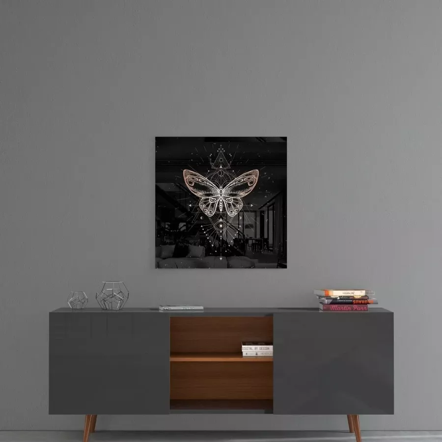 Peinture sur verre Papillon de Da Vinci
