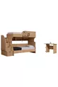 Lits superposés, lits superposés Aura avec lit, armoire à 3 portes + 2 matelas Comfort