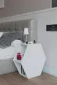 Comodino dal design esagonale, comodino moderno per camera da letto, libreria decorativa, comodino con ripiani