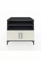 Commode Kronos 3 étagères 2 portes Anthracite-Pierre de lune