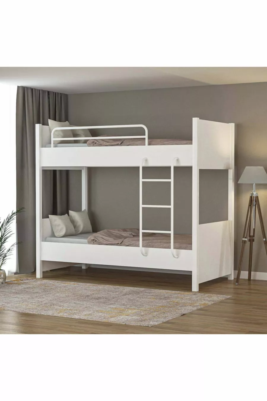 Lit Superposé Tokyo à Pieds Métalliques pour Chambre d'Adolescent et Chambre d'Enfant