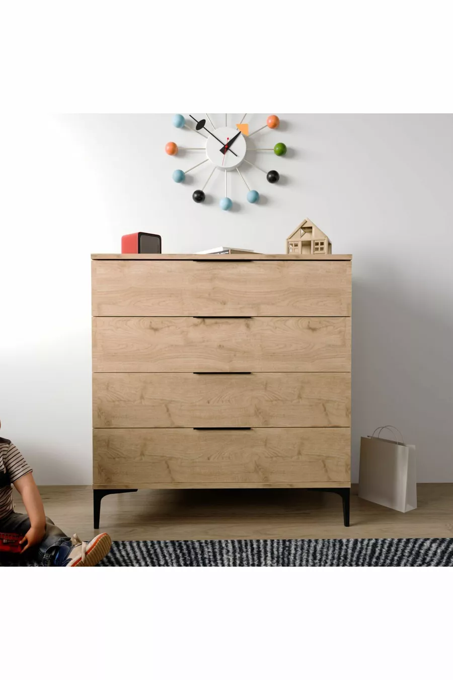 Commode panier ADEN 4 tiroirs