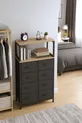 Commode à 2 étagères et 8 tiroirs pour chambre à coucher et chambre d'enfant, organiseur à tiroirs en cuir