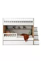Zümrüt Bunkbed mit Kinderbett, Stahlgestütztes Membranbeschichtung % MDF
