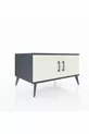 Commode Kronos 2 étagères 2 portes Anthracite-Pierre de lune