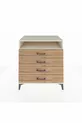 Kronos Dresser Single Shelf 4 Drawers Moonstone-Pine