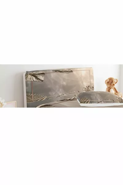 Bed Base Headboard Cover Wide Leaf Decorative Pattern