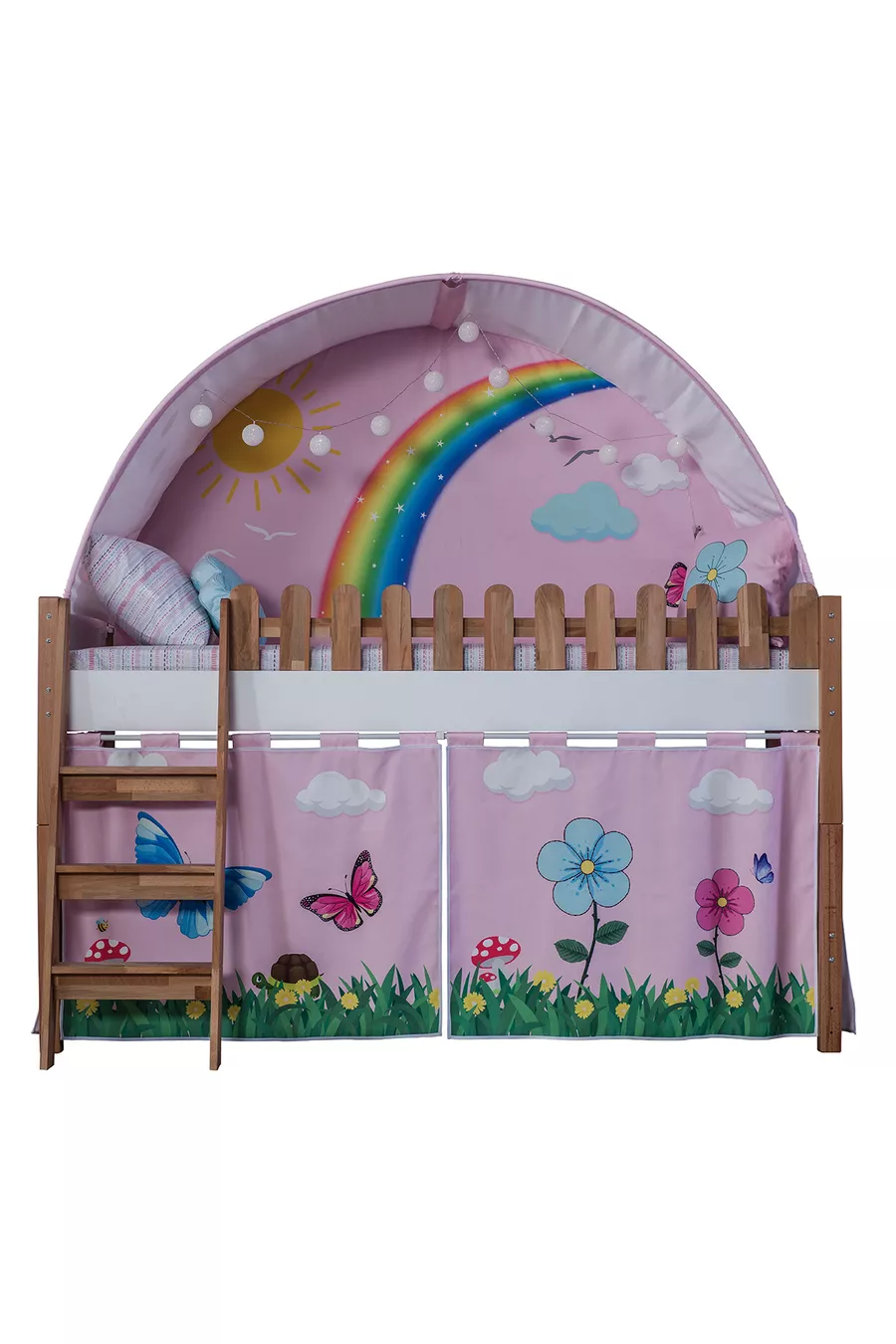 Maison Montessori en bois My House Lit Cabane X Rose