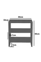 2-Shelf Nightstand Bedroom Side Table with Compartments Bedside Table