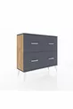 Commode Arges 4 tiroirs Pin-Anthracite