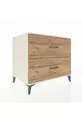 Commode Kronos 2 tiroirs Pierre de lune-Pin
