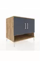 Commode Kronos 2 étagères 2 portes Pin-Anthracite