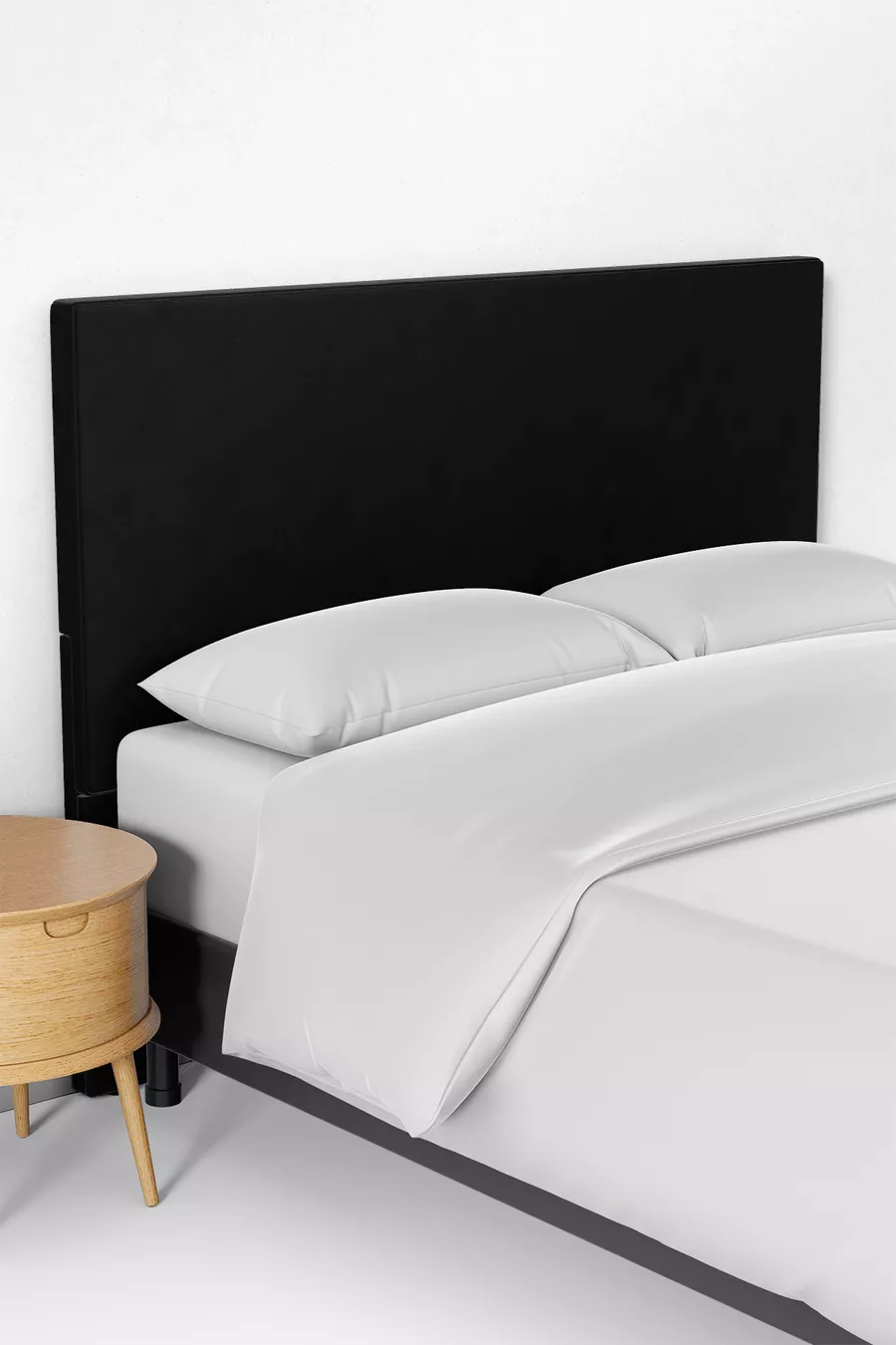 Plain Black Color Bed Base Headboard Cover Fabric