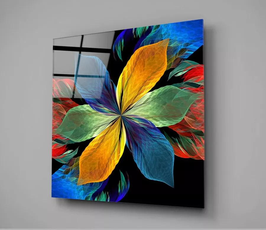 La Peinture sur Verre de Fleurs Colorées