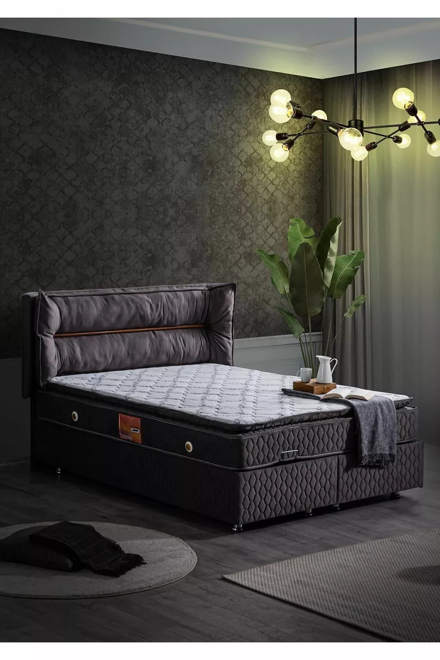 Barcelona Tweeling Set, Dubbel Bedbodem en Hoofdeind Set