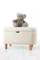 Pouf pour enfant Yomme avec rangement - blanc Teddy