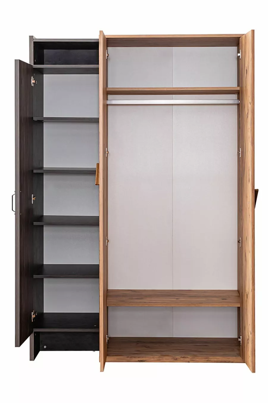 Bunk Bed, Deluxe Detachable Bunk Bed Elite 3-Door Wardrobe