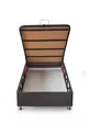Ensemble de base et tête de lit Vienza pour une personne, anthracite, lot de 2