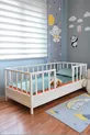 Lit pour bébé et enfant unisexe en bois naturel