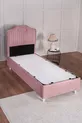 Ensemble de lit Royal Lux avec sommier coffre et tête de lit, matelas à ressorts, rose