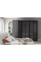 ENSEMBLE DE CHAMBRE PANDOR NOX AVEC VITRES, MODULE D'ANGLE, NOYER FONCÉ