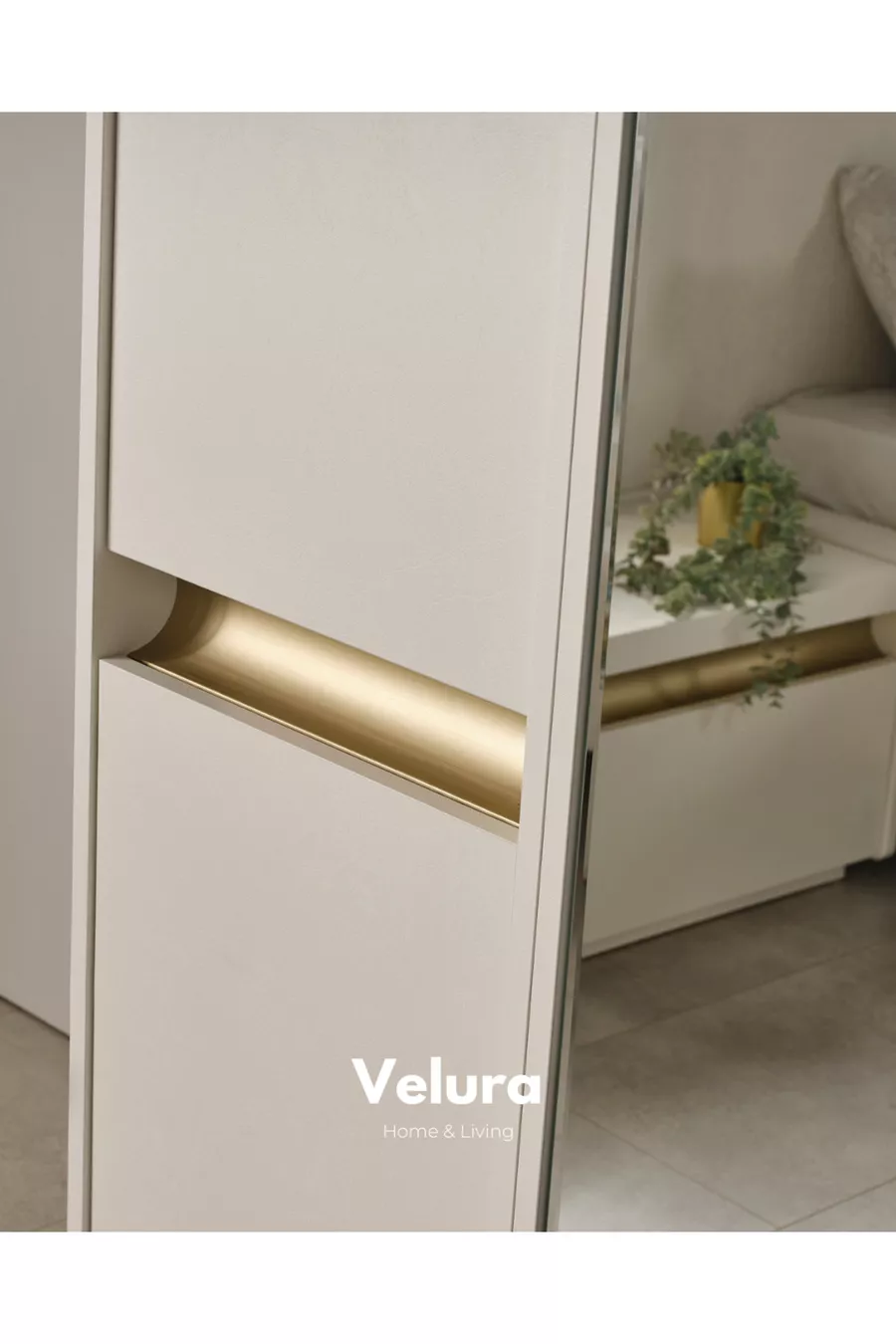 Ensemble de chambre à coucher Bern 6 portes (armoire 4 miroirs)
