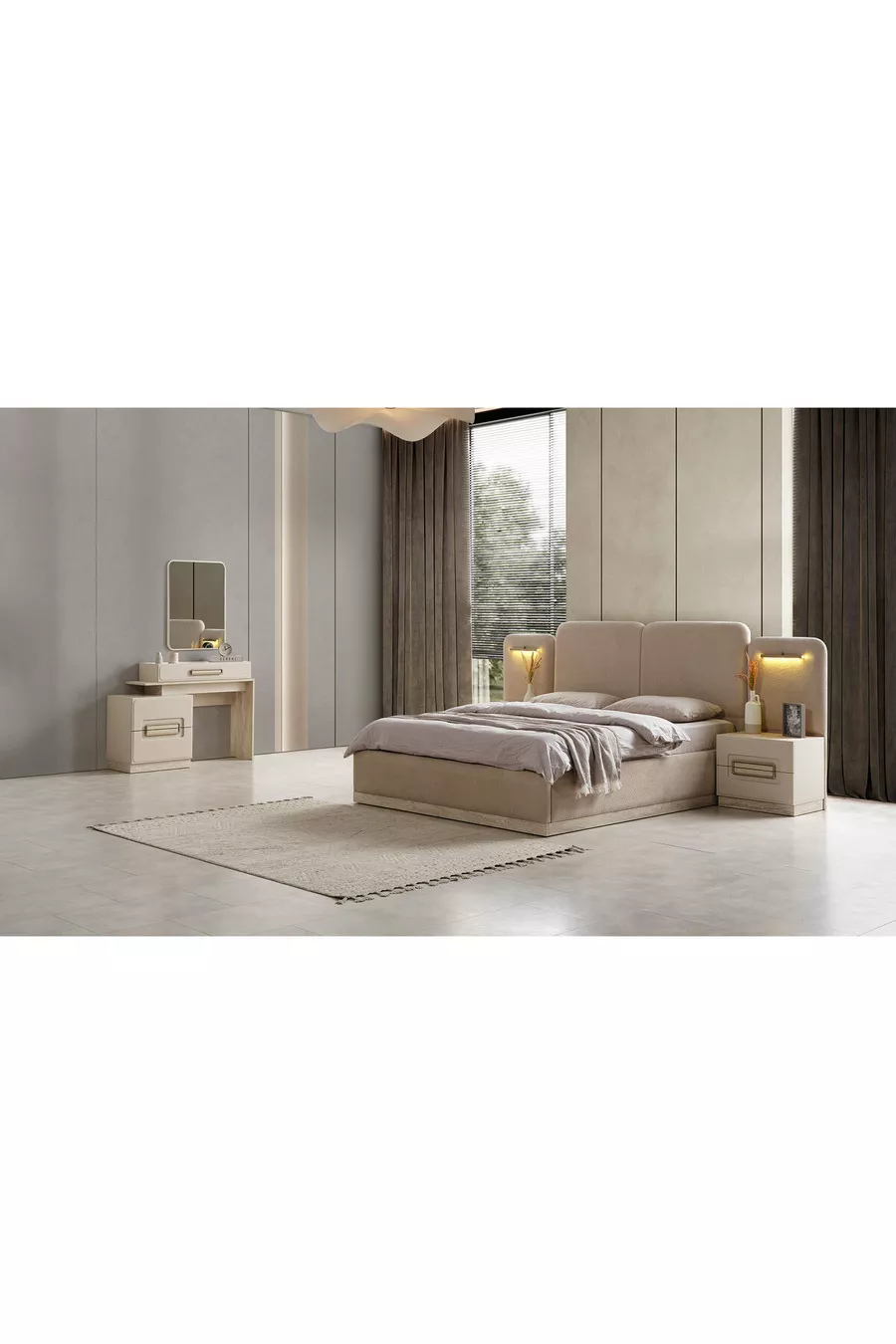 Chambre à coucher Oliver Bazalı - Avec porte en verre