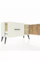 Commode Arges avec une étagère, un tiroir et une porte, coloris Pierre de Lune-Pin/Pierre de Lune